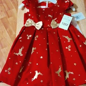 Bonnie Baby 2piece red and gold dress